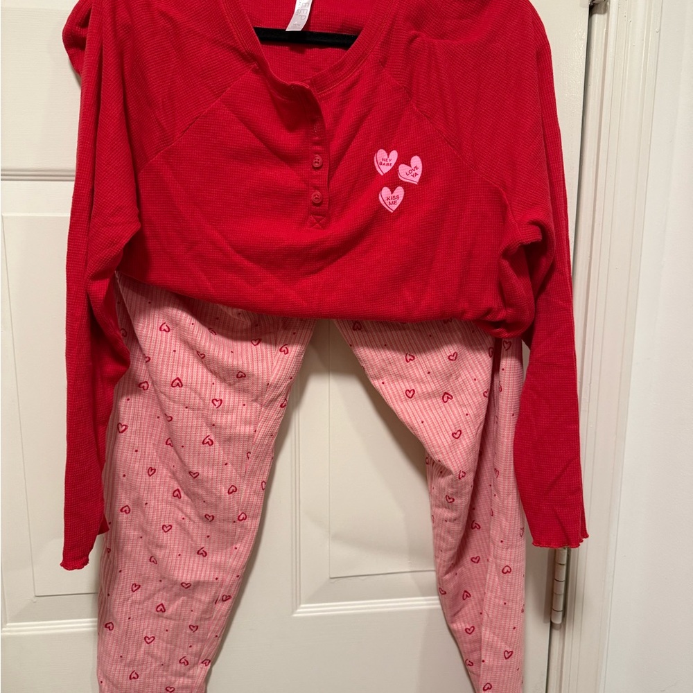 Cozy Red and Pink Pajama Set - Picture 7 of 8